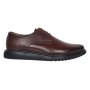 pantofi barbati casual maro din piele naturala cu talpa neagra model RSY03M